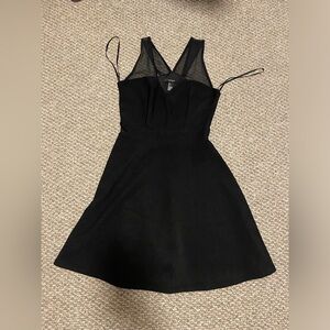 Forever 21 black dress with mesh sweetheart neckline